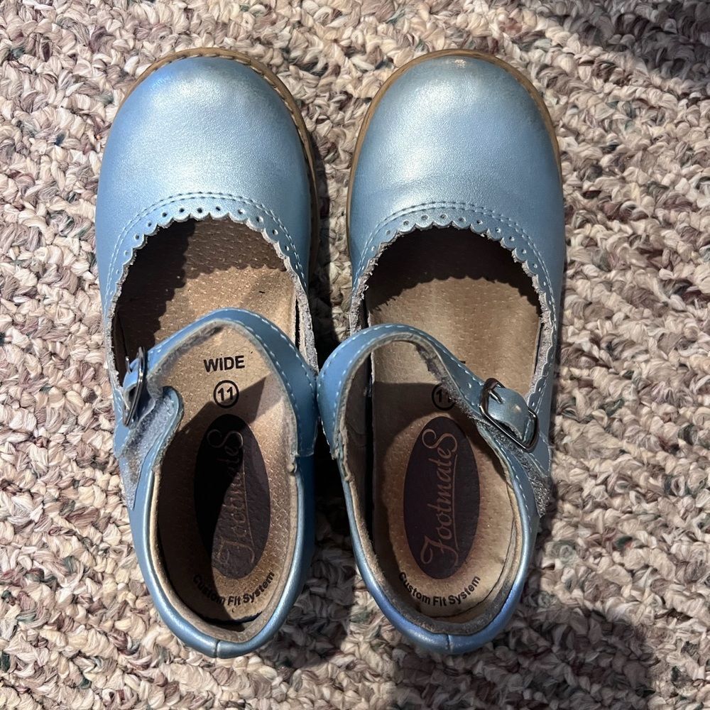 FootMates Light Blue Mary Jane Dress Shoes